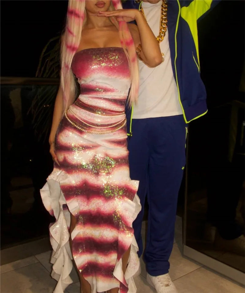 Lola's Ruffle Fish Tail Dress