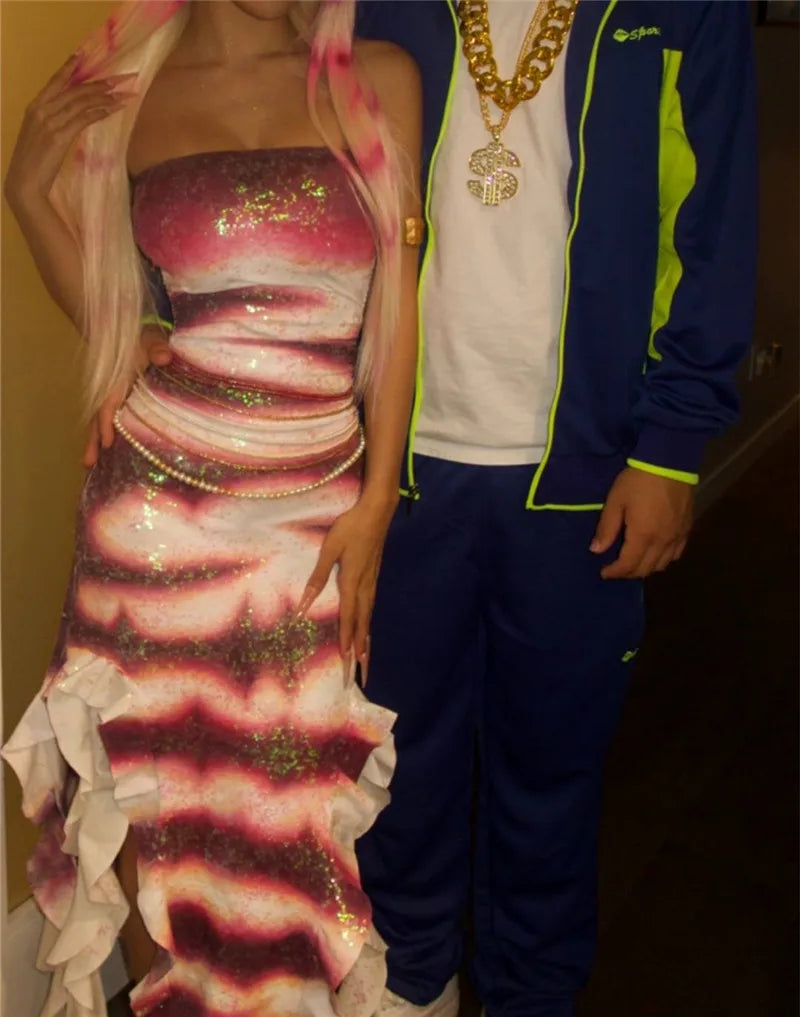 Oscar's Neon Stripe Fish Tracksuit